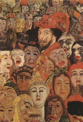 James Ensor Portrait of the Artist Sur-Rounded by Masks (mk09) oil painting image